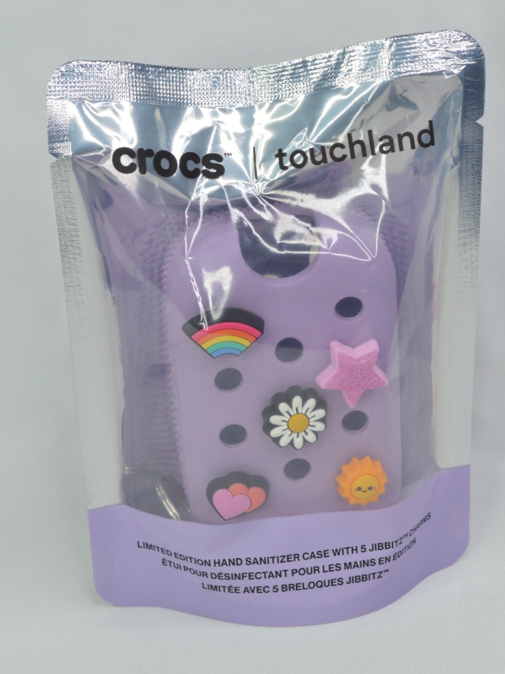 Crocs X Touchland Hand Sanitizer Case - Pixie Lavender - Crocs Charms - Jibbetz